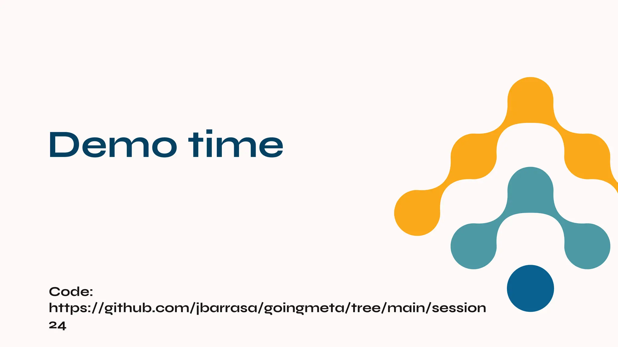 © 2023 Neo4j, Inc. All rights reserved.
Demo time
Code:
https://github.com/jbarrasa/goingmeta/tree/main/session
24
 