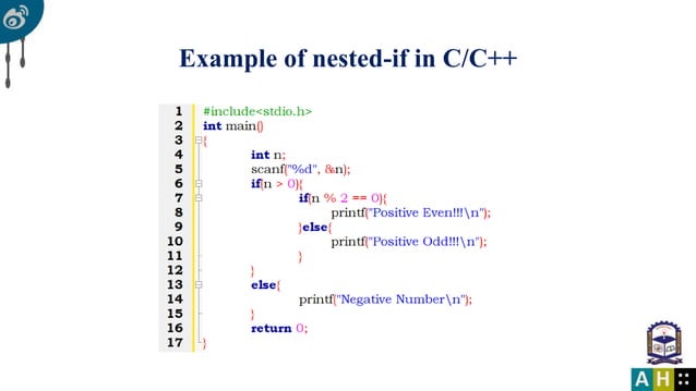 5 nested if in c with proper example | PPT