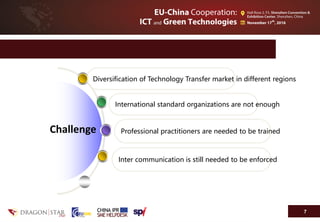 7
Conferência – Ciência e Tecnologia: Oportunidades de Negócio na China
Diversification of Technology Transfer market in different regions
Challenge Professional practitioners are needed to be trained
International standard organizations are not enough
Inter communication is still needed to be enforced
 