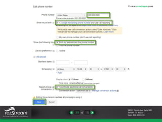 15 of 21 
www.rezstream.com 
3801 E Florida Ave. Suite 800 
Denver, CO 80210 
Sales: 866-360-8210 
 