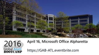 Consulting/Training
April 16, Microsoft Office Alpharetta
https://GAB-ATL.eventbrite.com
 