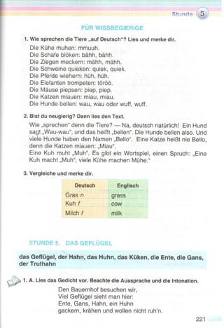 ”. 
Tim rennt. 
Anna lernt. 
Alexander bastelt. Lisa tanzt. 
B. Hör zu und sprich nach. 
 