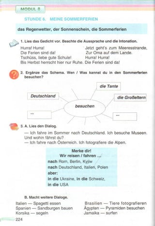 42 
STUNDE 4. ICH MALE GERN 
malen, turnen, spielen, springen 
Ich male gern. 
1. A. Hör zu und sprich nach. 
 