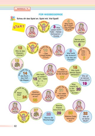 ”. ª 
  

“? 
9 
Bild 1 2 3 4 
Begrüßung B, … 
1 
A. Gute Nacht! 
B. Guten Morgen! 
C. Guten Tag! 
D. Guten Abend! 
E. Hallo! 
1 4 
2 3 
 