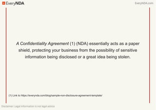 The 5 No's of Confidentiality Agreements