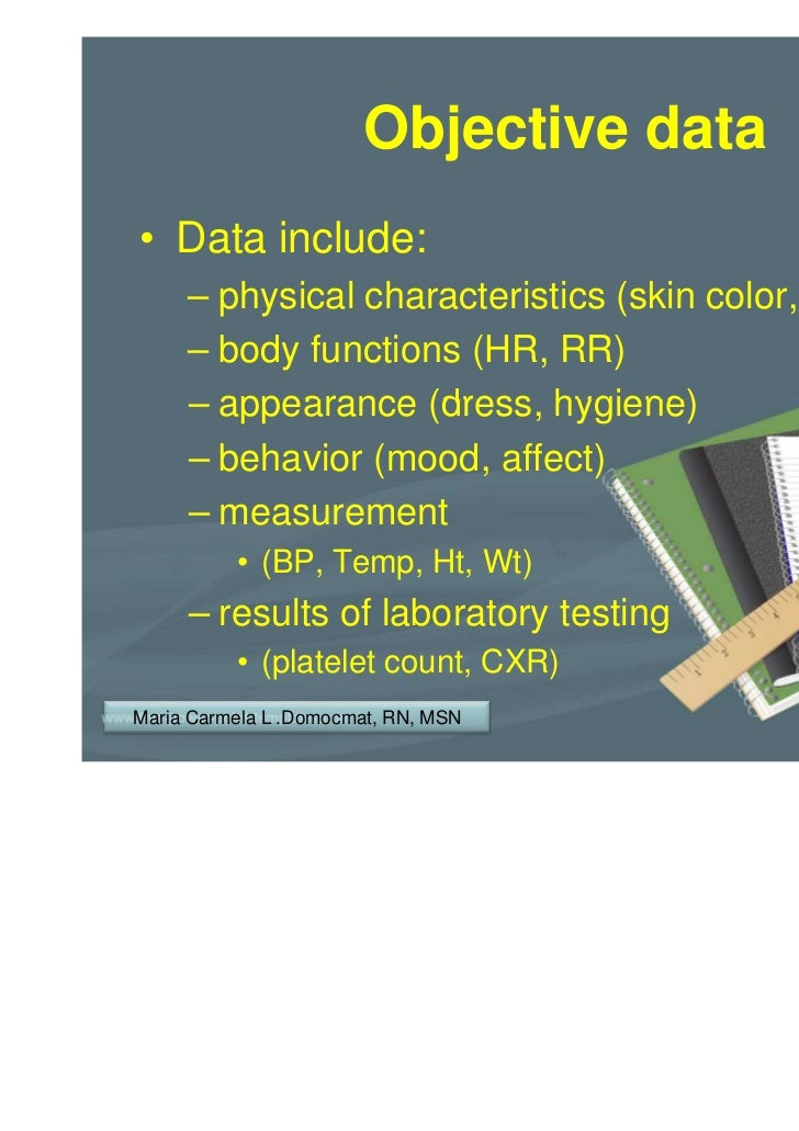 5 objective data