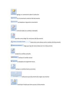 partes de la cintas de word