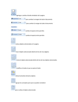 partes de la cintas de word