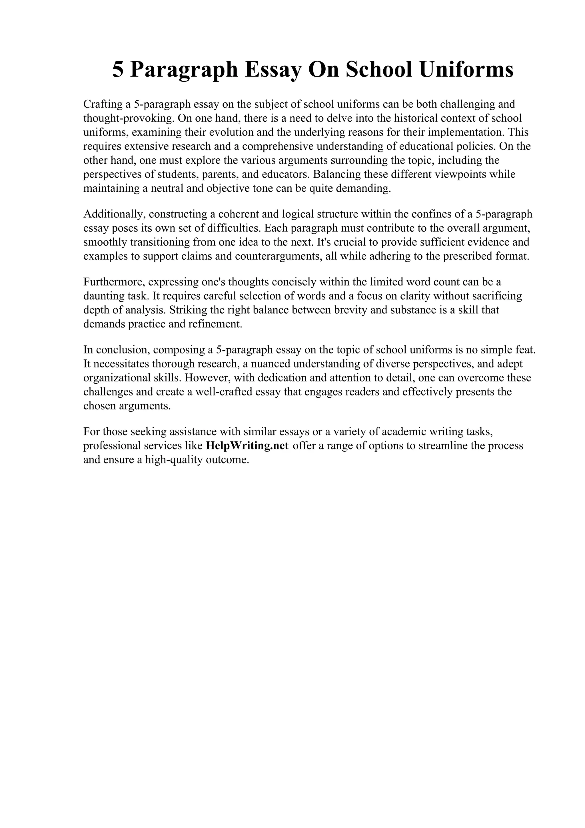 5-paragraph-essay-on-school-uniforms-pdf