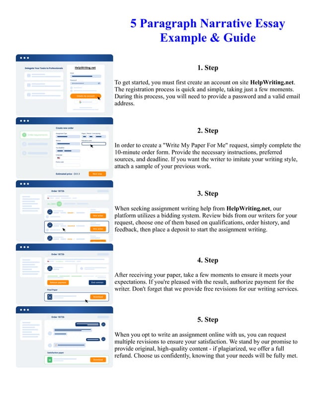 5 Paragraph Narrative Essay Example Guide | PDF