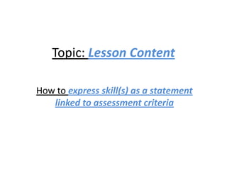 5 part lesson structure | PPTX