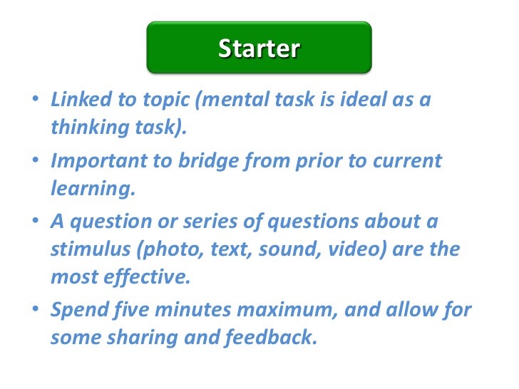 5 part lesson structure