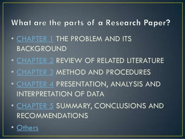 parts of thesis paper chapter 1
