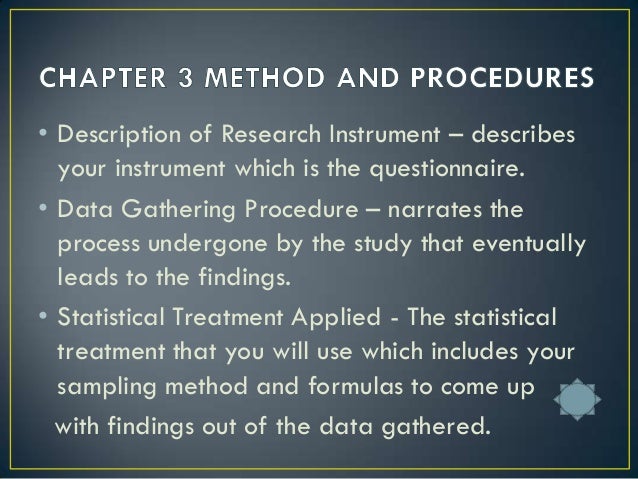 methods and procedures in research paper