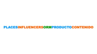 PLACESINFLUENCERSORMPRODUCTOCONTENIDO 
 