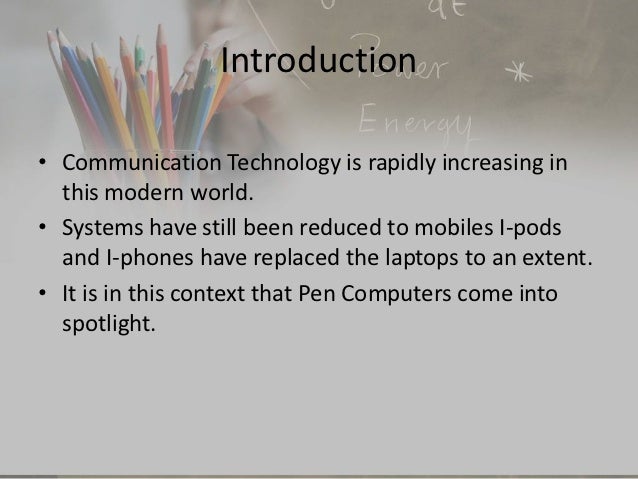 5pen pc Technology block diagram of 5 pen pc 
