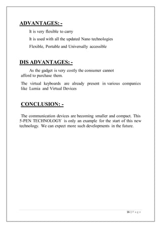 5 pen technology documentation | DOCX