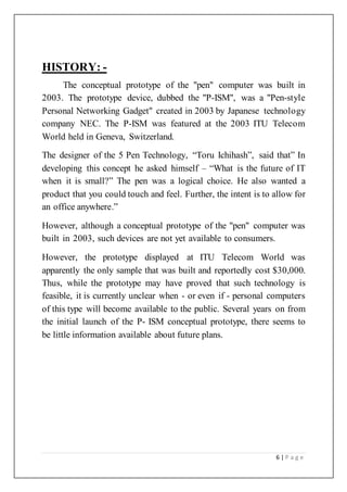 5 pen technology documentation | DOCX