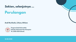 Dasar-Dasar Pemrograman - 5 Percabangan