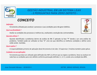 Szero Defeito 5 Perguntas para 0 defeito | PDF
