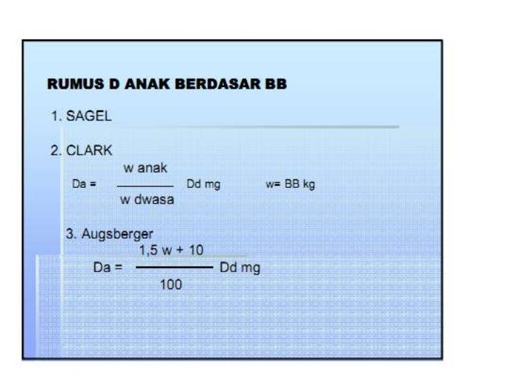 Contoh Soal Perhitungan Dosis Obat - Naik Kelas