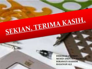 DISEDIAKAN OLEH :
MOHD AMIN BIN HAMZAH
HIRAWATI HASHIM
HASANAH ALI
 