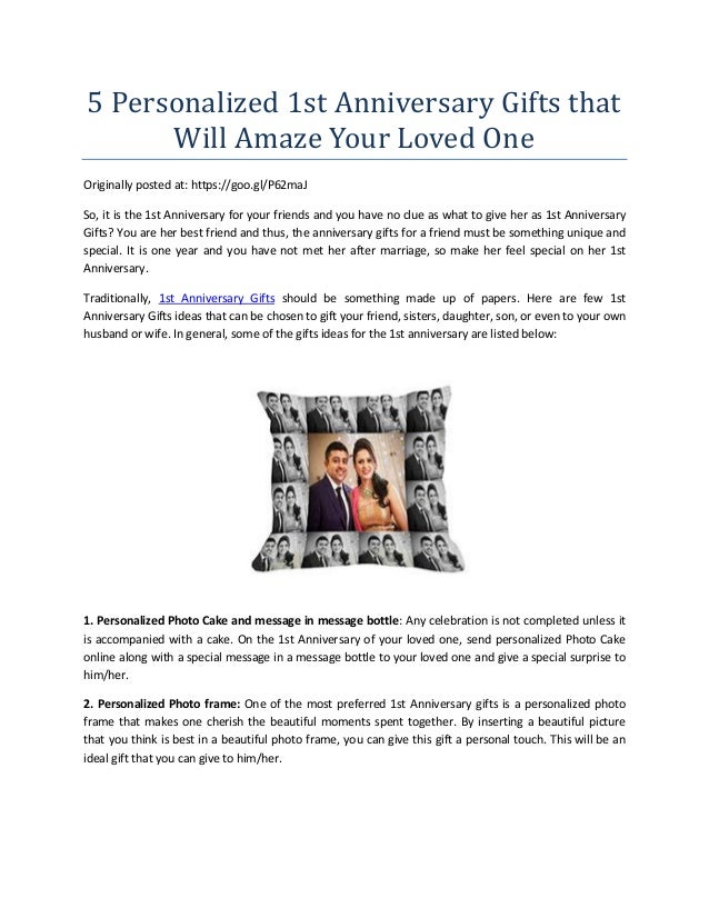 5 Personalized 1st Anniversary Gifts That Will Amaze Your Loved One
