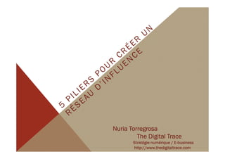 Nuria Torregrosa
         The Digital Trace
                             E-
       Stratégie numérique / E-business
       http://www.thedigitaltrace.com
 