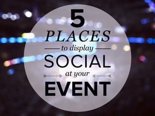 The 5 Places to Display Social Media at Events