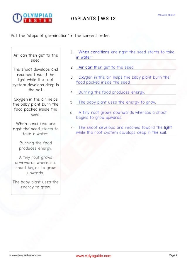 Class 5 Science Olympiad Sample Paper On Plants Set 02