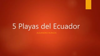 5 Playas del Ecuador
ALEJANDRO BURGOS
 