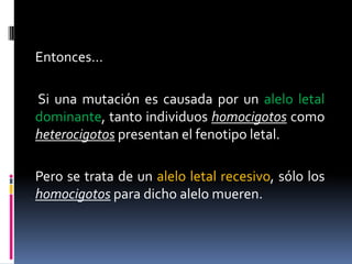 Pleiotropía y genes letales | PDF