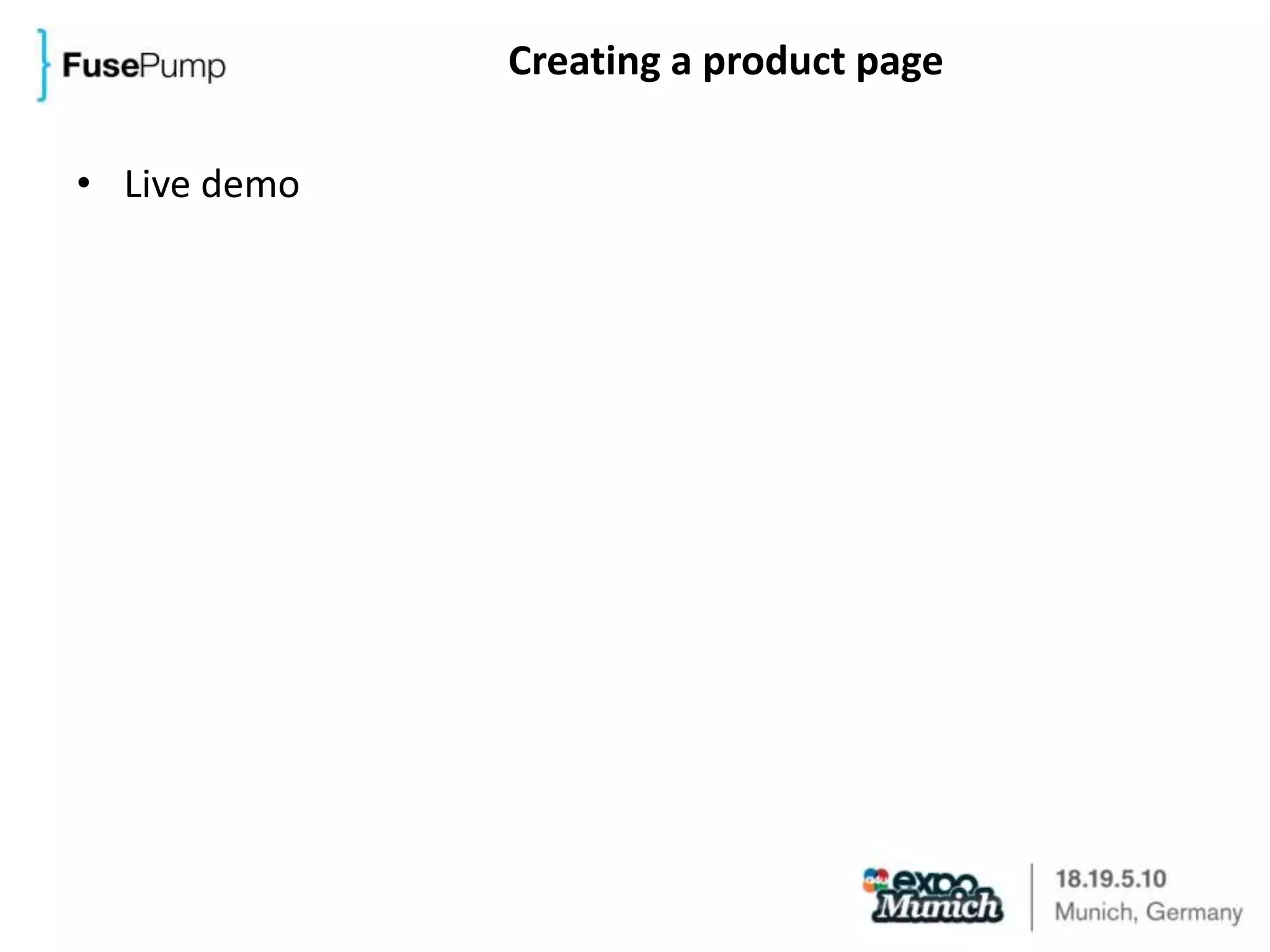 Creating a product pageLive demo