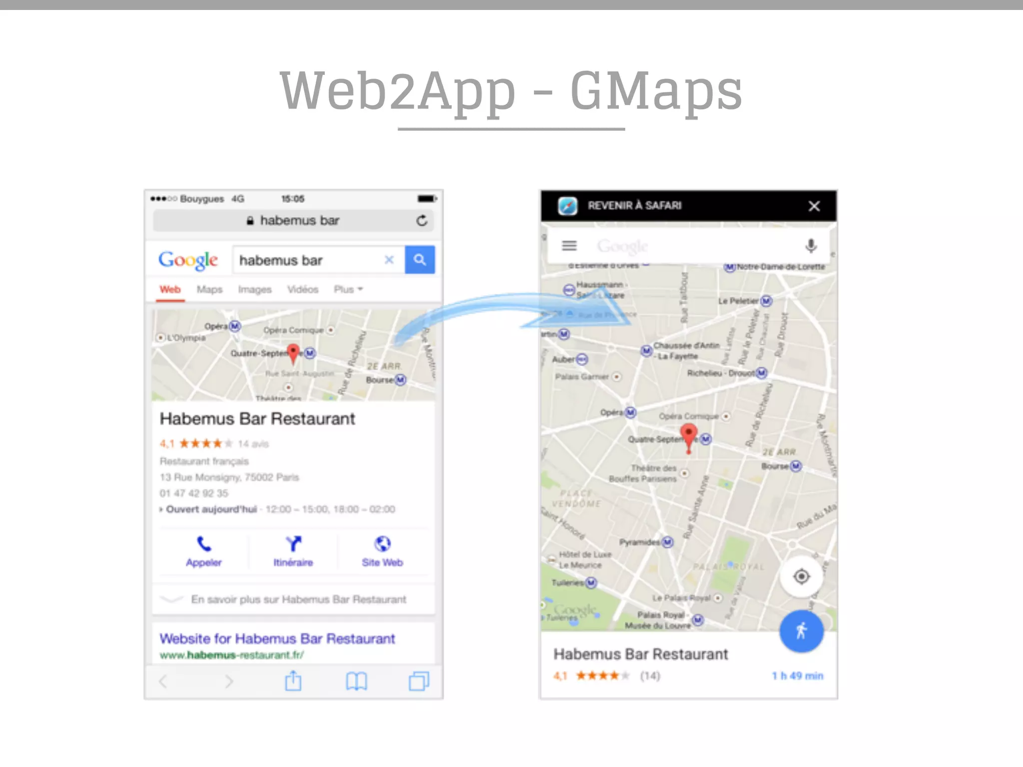Web2App - GMaps
 