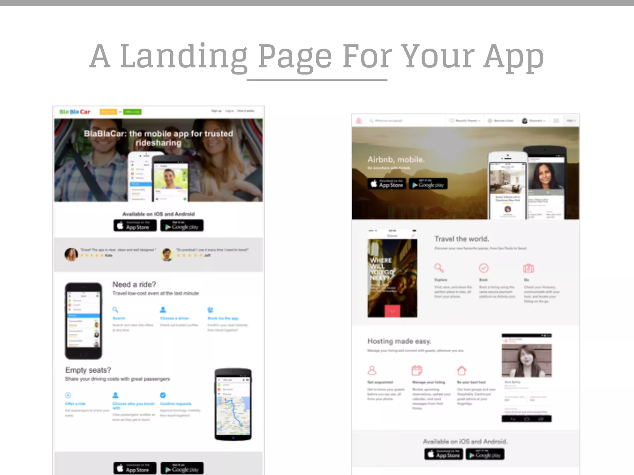 A Landing Page For Your App
 