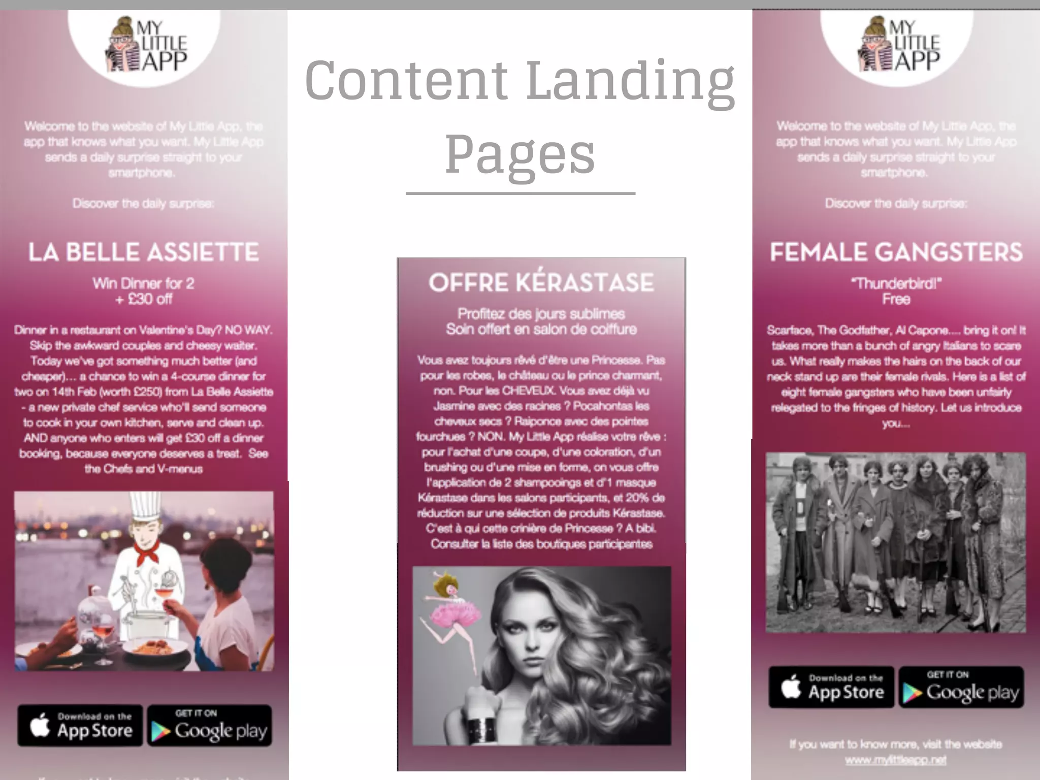 Content Landing
Pages
 