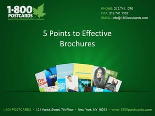 5 Points to Effective Brochures 