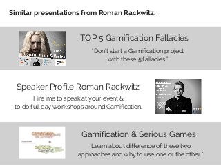Top-5 points to guide your #Gamification effort