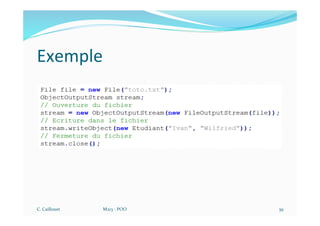 Exemple
C. Caillouet M213 - POO 39
 
