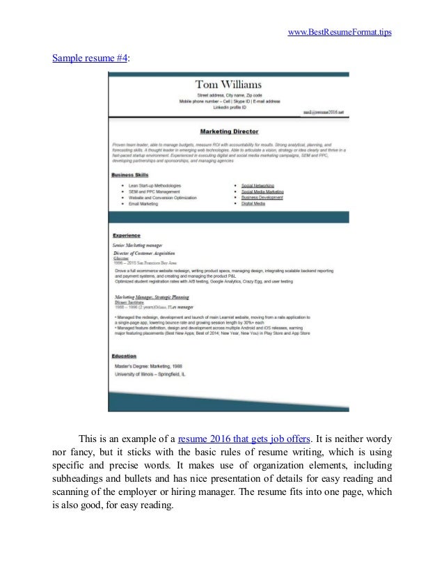 5 popular resume formats 2016 that get job offers resumes that get jobs