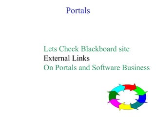 Portals Lets Check Blackboard site External Links  On Portals and Software Business  