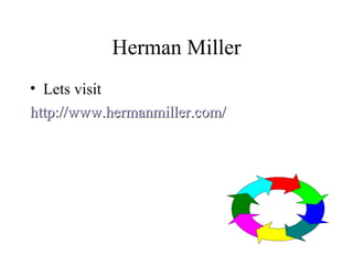 Herman Miller Lets visit  http://www.hermanmiller.com / 