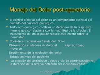 5 periodo post-operatorio Servicio de Cirugia | PPT