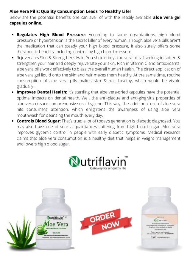 5 Potential Aloe Vera Capsules Benefits You Must KnowNutriflavin
