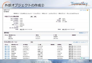 Copyright © 2011 TerraSky Co.,Ltd. All Rights Reserved. 
1 
外部オブジェクトの作成②  
