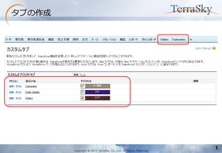 Copyright © 2011 TerraSky Co.,Ltd. All Rights Reserved. 
1 
タブの作成  