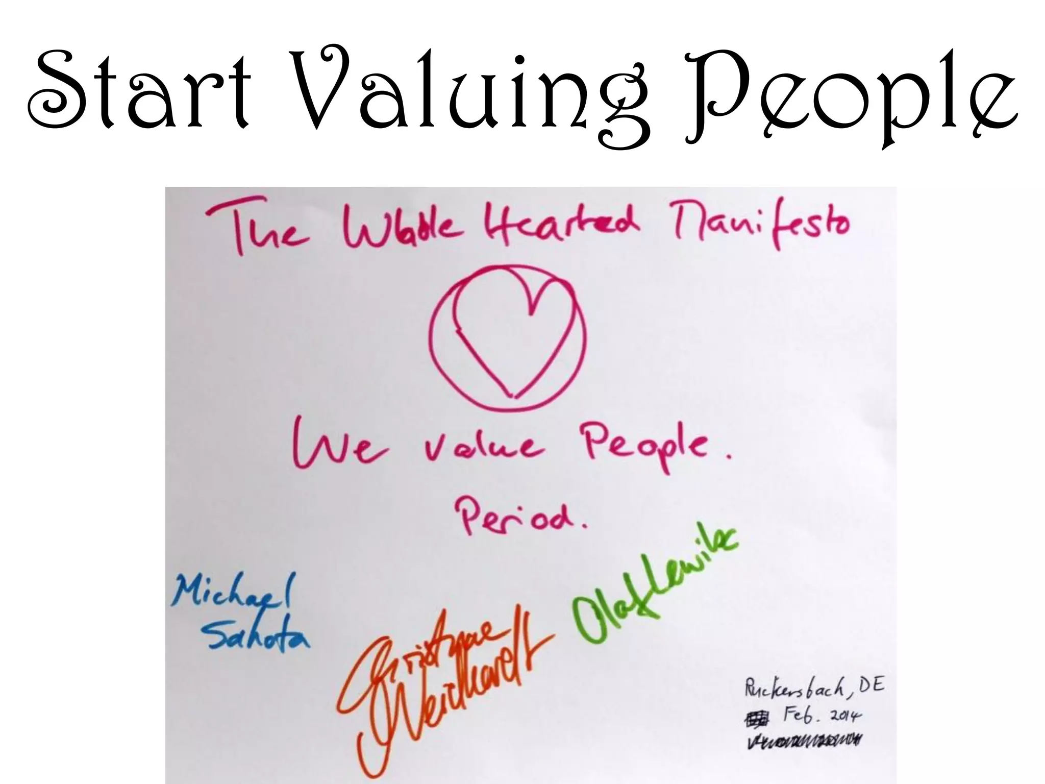 Start Valuing People
 