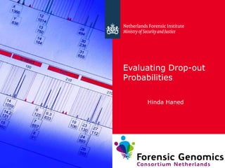 25 March 2013
Evaluating Drop-out
Probabilities
Hinda Haned
 