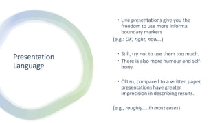 Presentation Language Rights Lesson 5: Conference Presentation | PPTX