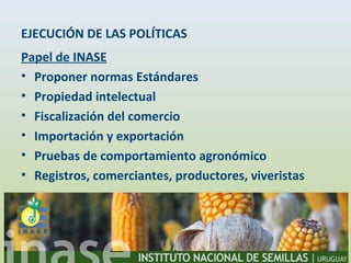 Consulta Regional sobre Políticas públicas en Semillas en América Latina, Por Ing. Enzo Benech
